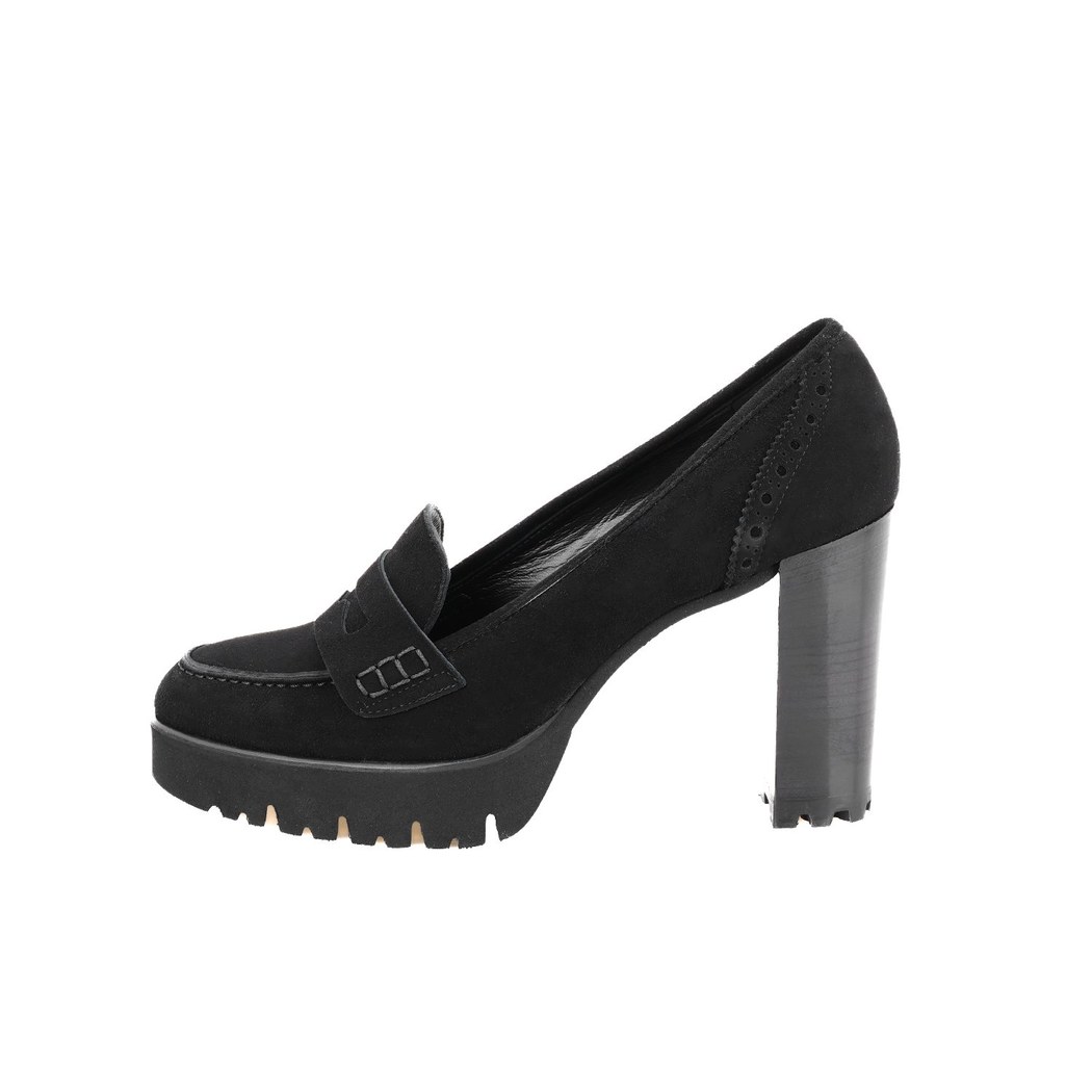 Luca Grossi Siyah Kadın Topuklu Loafer