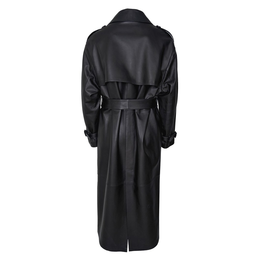 Lydia Siyah Kadın Deri Pardösü