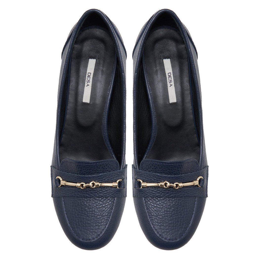 Lyra Lacivert Kadin Deri Klasik Ayakkabi