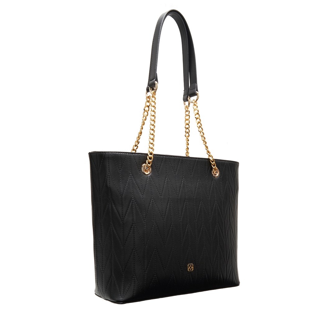 Madelyn Siyah Kadın Zincir Detaylı  Alışveriş Çantası