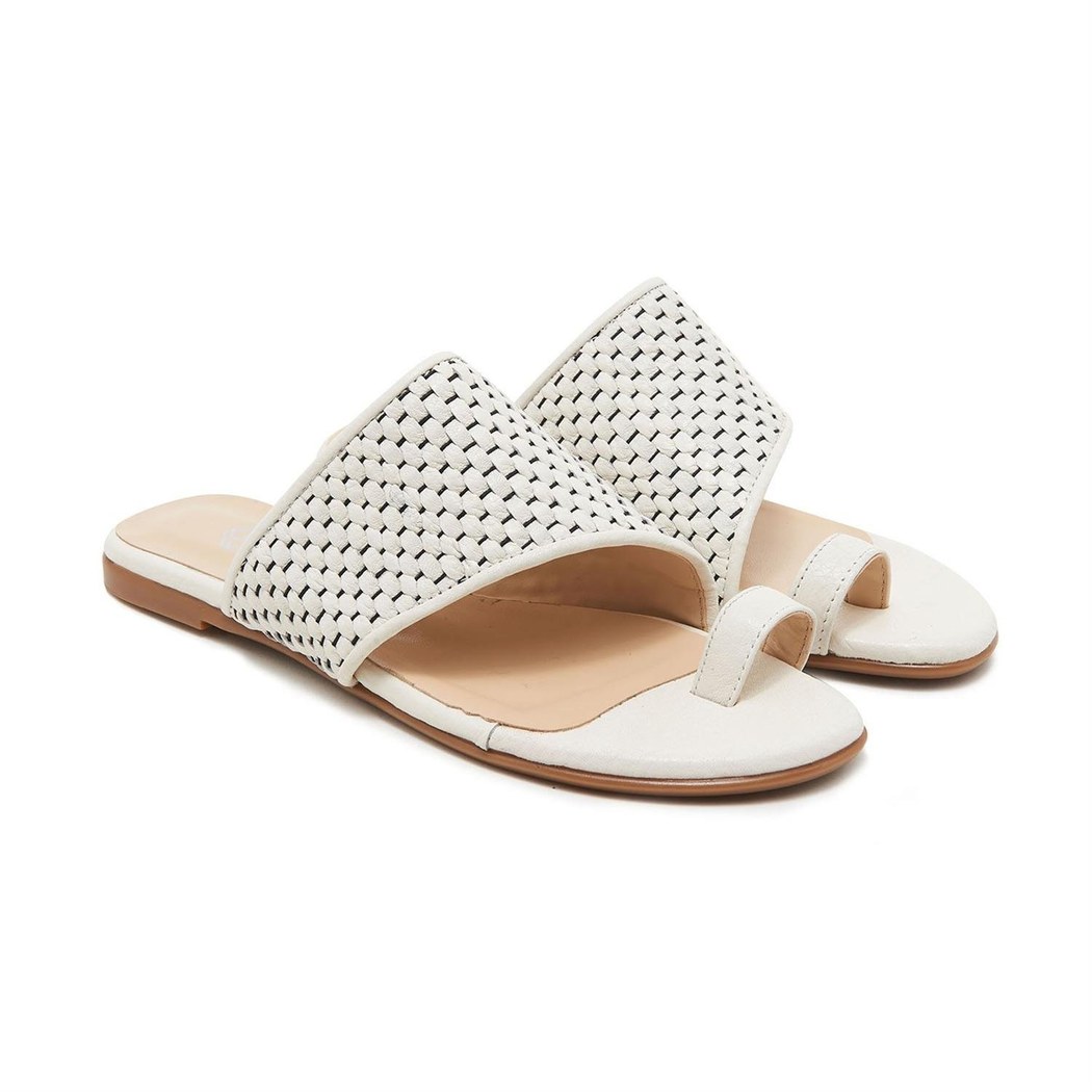 Madison Kadın Örgülü Deri Terlik