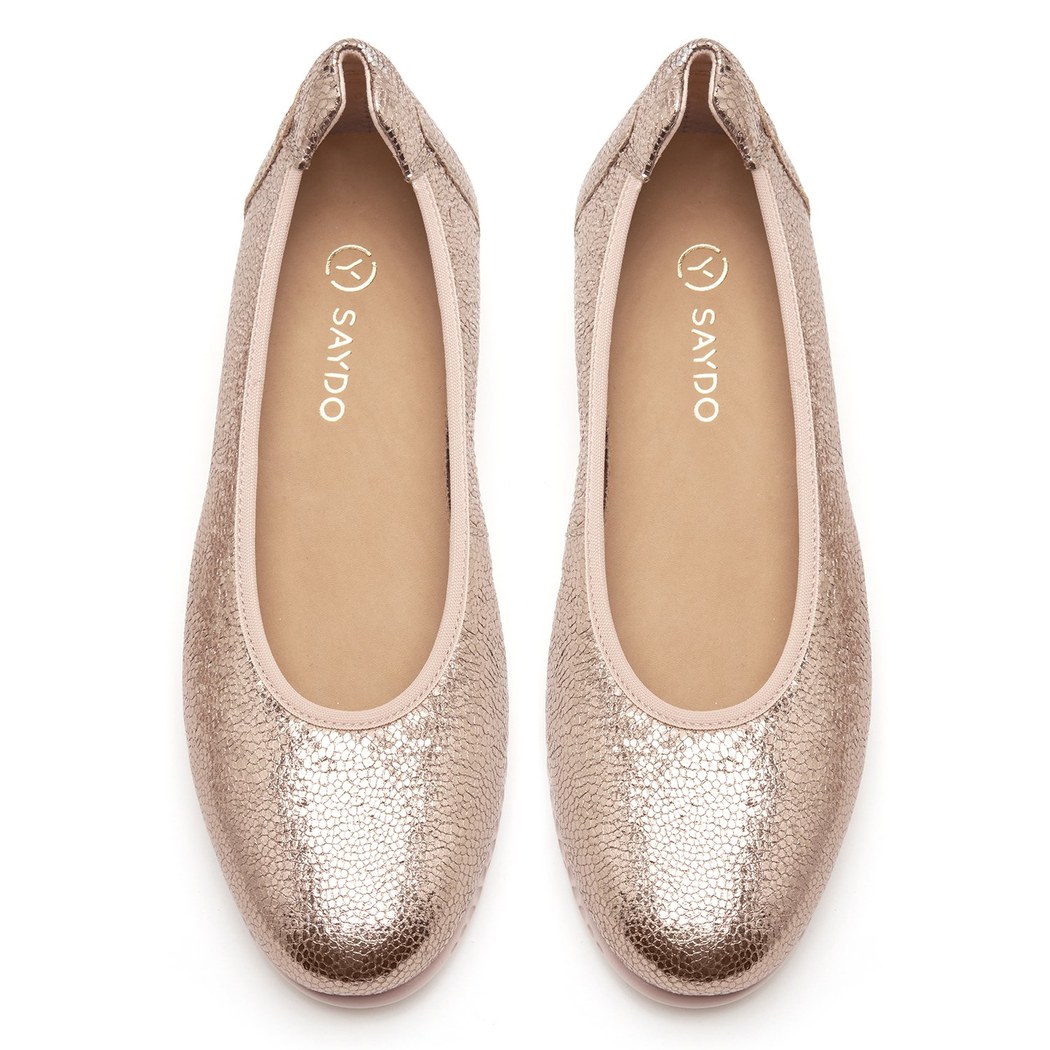 Maid Comfort Metalik Pudra Kadın Deri Günlük Ayakkabı