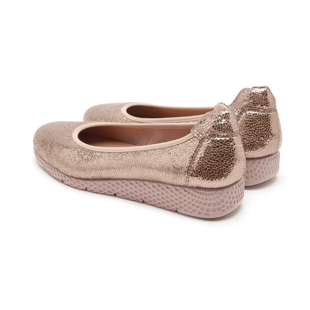 Maid Comfort Metalik Pudra Kadın Deri Günlük Ayakkabı