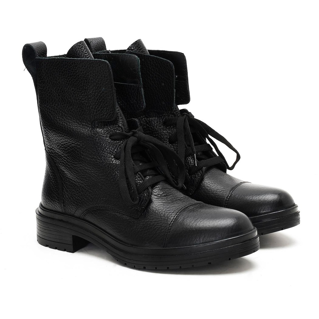 Maite Siyah Kadın Deri Postal Bot