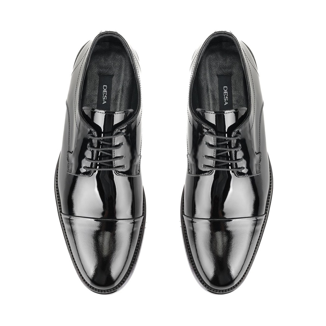 Manch Siyah Erkek Deri Klasik Ayakkabı