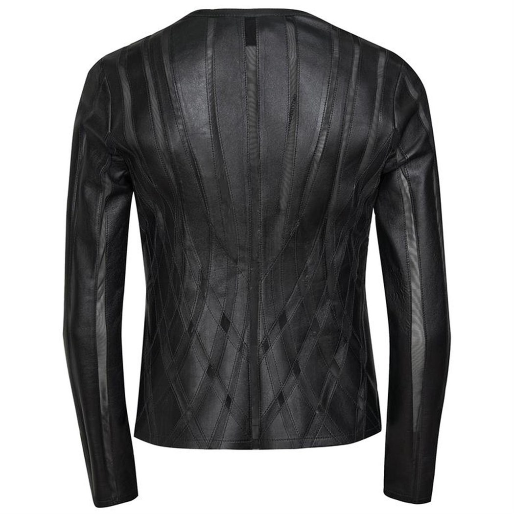 Marita Kadın Dairesel Panelli Deri Ceket