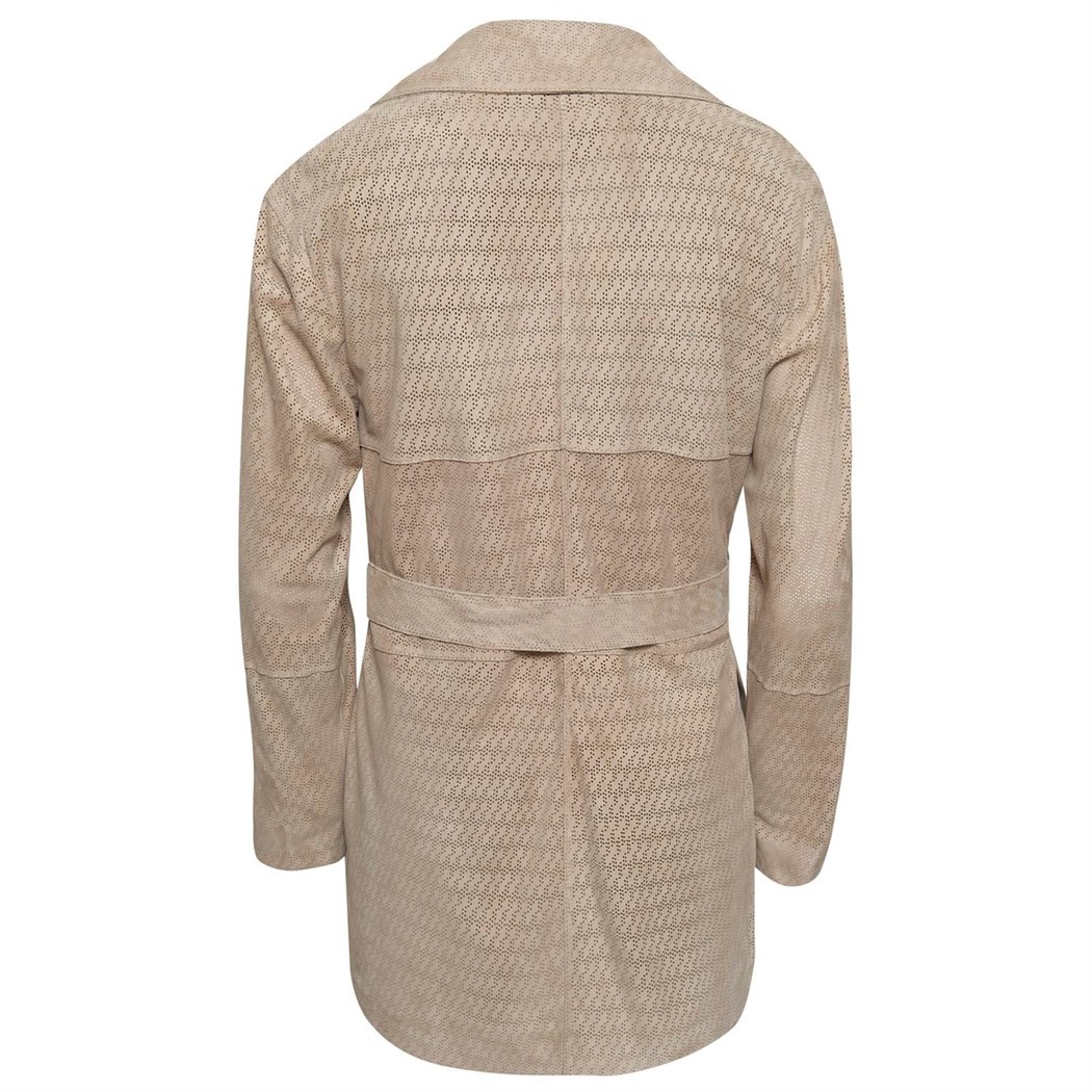 Marita Kadın Süet Perfore Trençkot