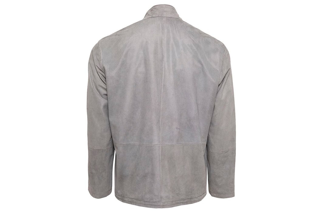 Martino Beyaz Erkek Süet Perfore Çift Taraflı Mont