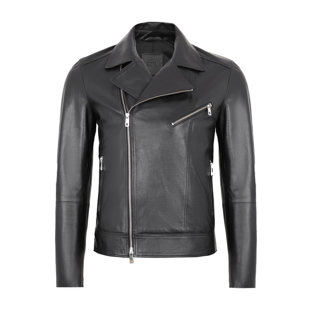 Matthew Siyah Erkek Deri Ceket