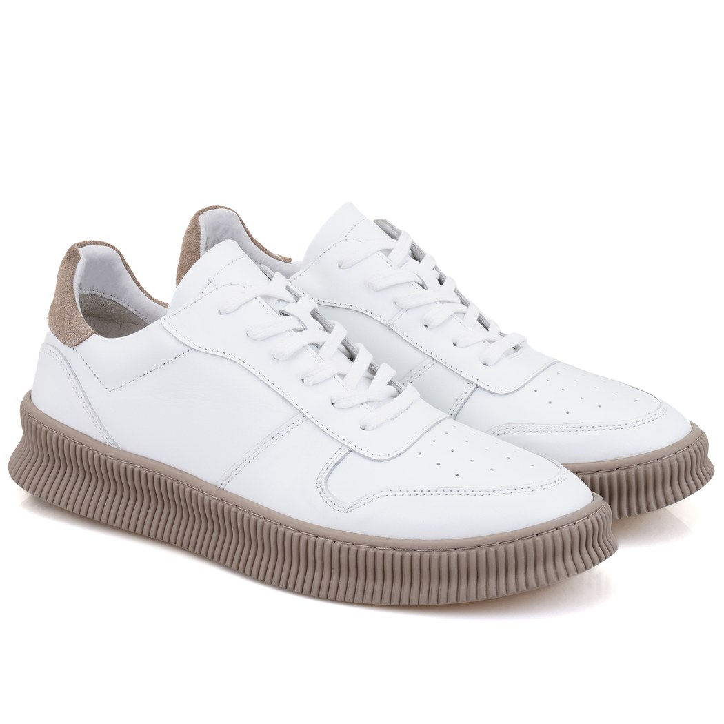 Mattina Beyaz Erkek Deri Spor Ayakkabı