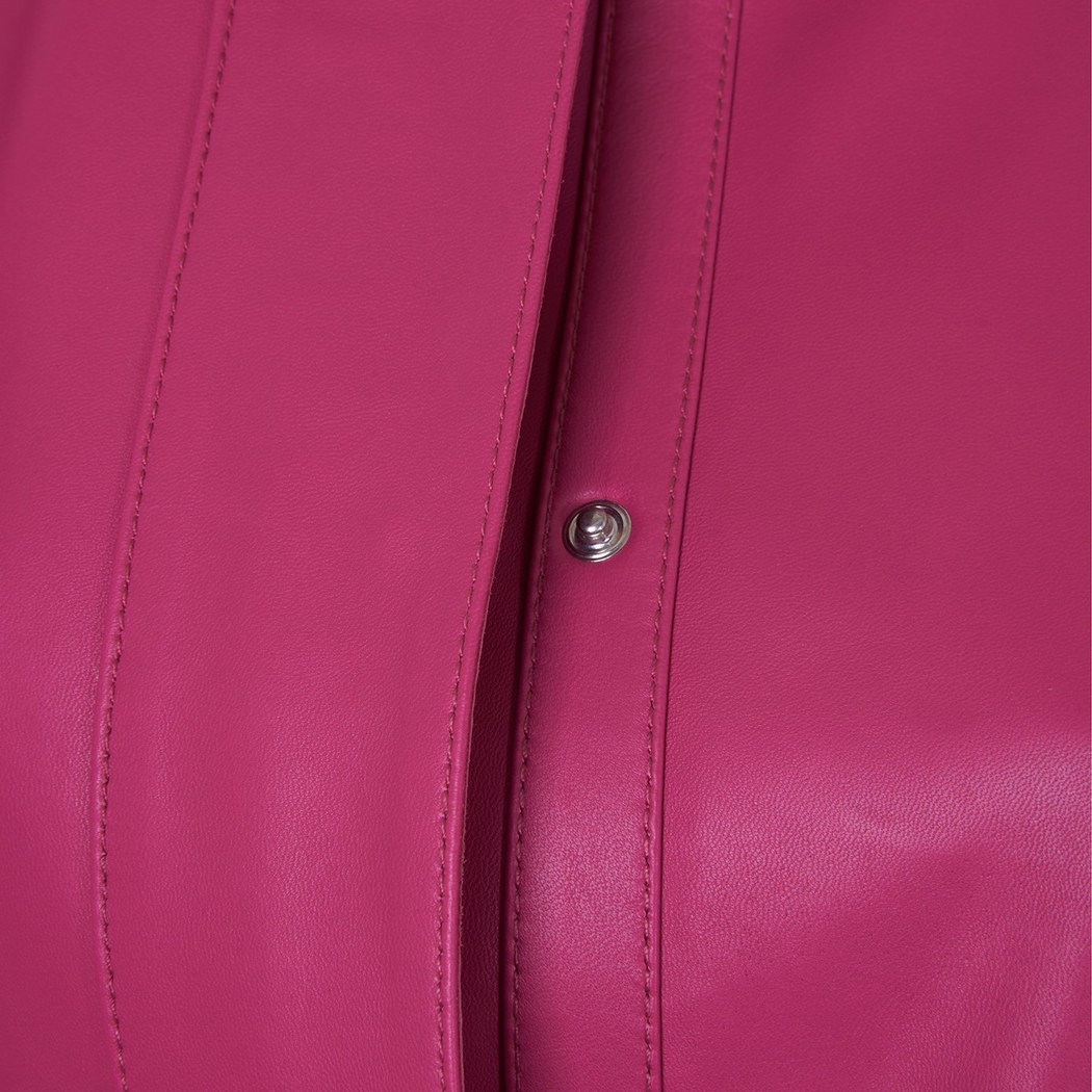 Maura Pembe Kadın Deri Ceket