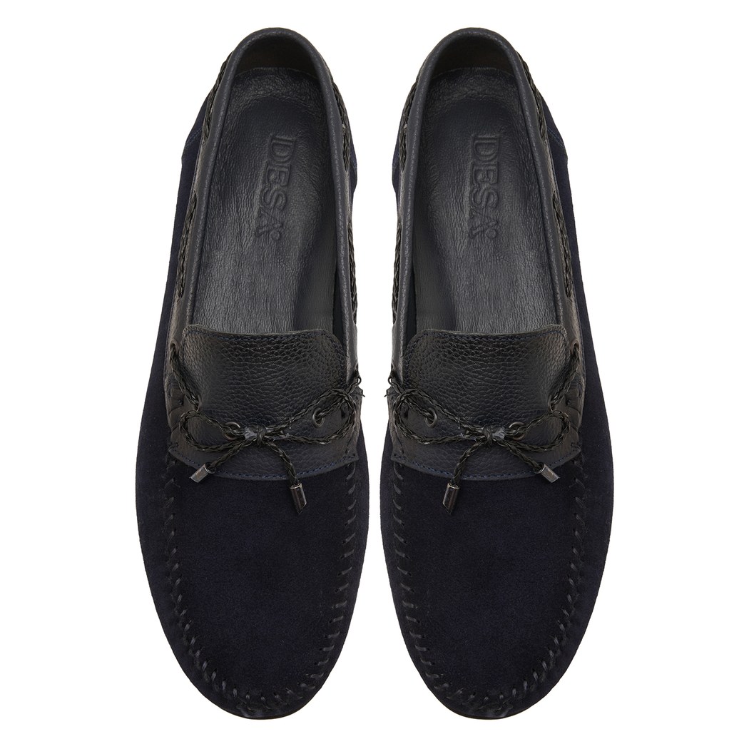 Mauro Lacivert Erkek Süet Loafer