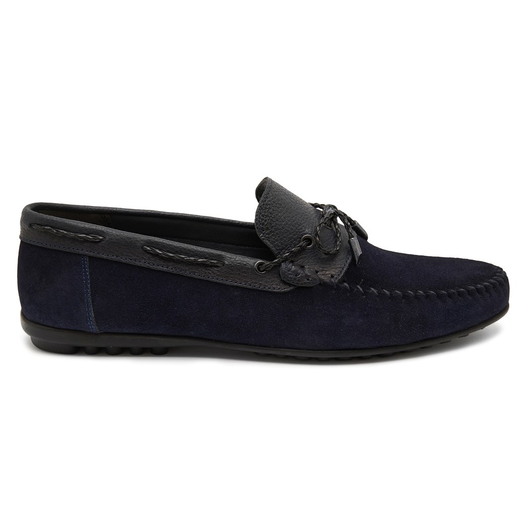 Mauro Lacivert Erkek Süet Loafer