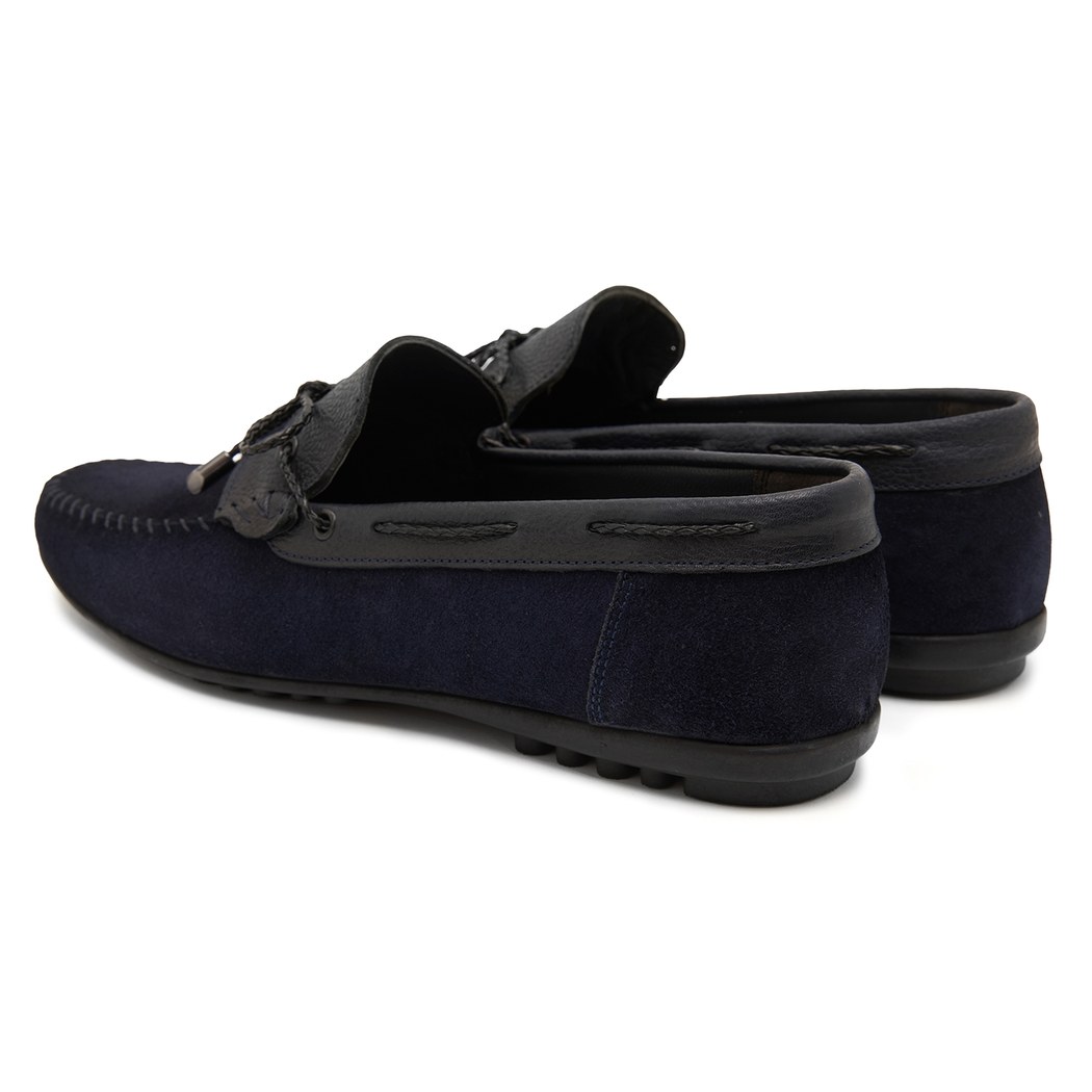 Mauro Lacivert Erkek Süet Loafer