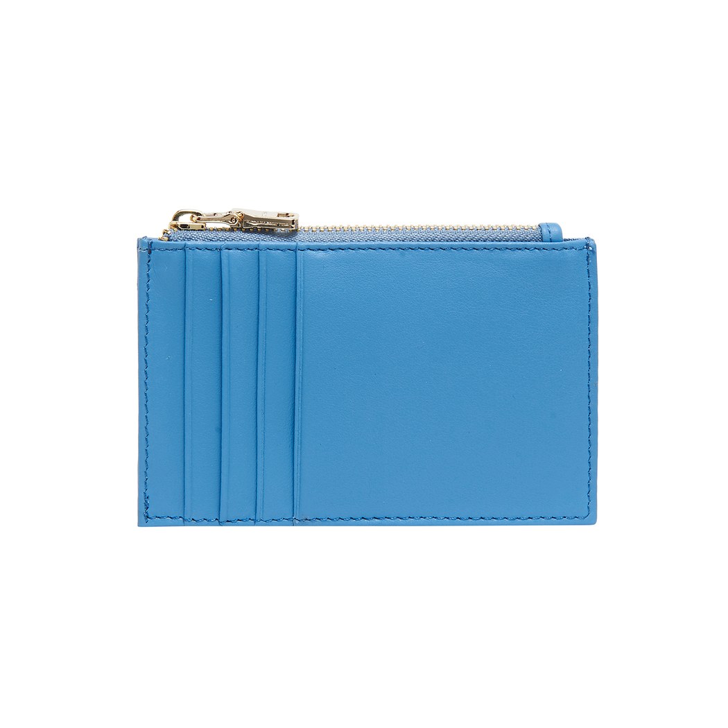Mavi Fermuarlı Deri Kartlık
