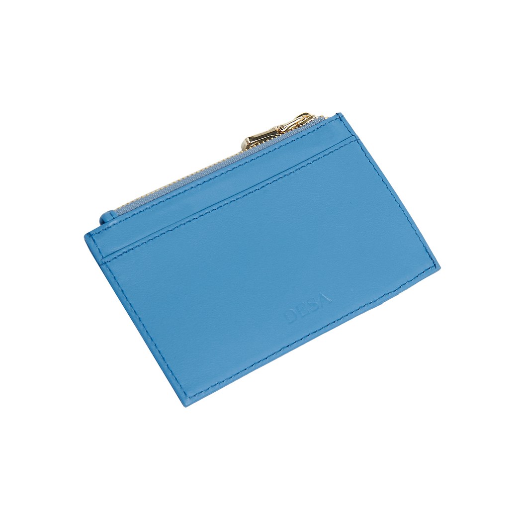 Mavi Fermuarlı Deri Kartlık