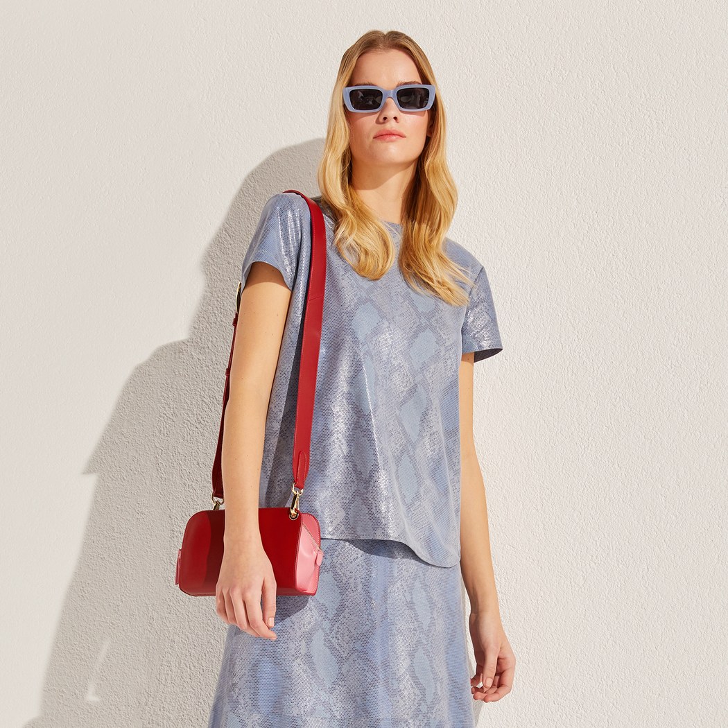 Mavi Grazia Kadın Deri Bluz