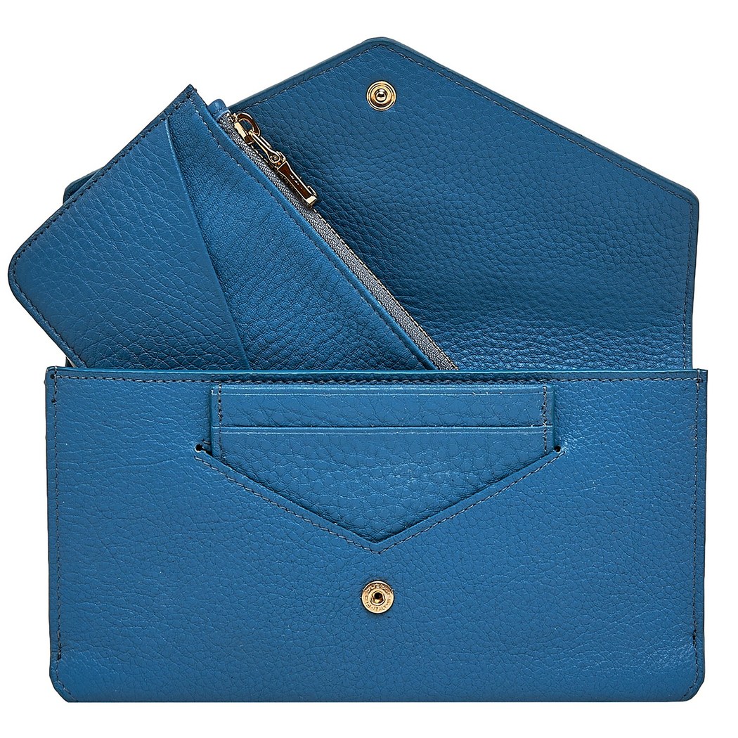 Mavi Zarf Kadın Deri Cüzdan