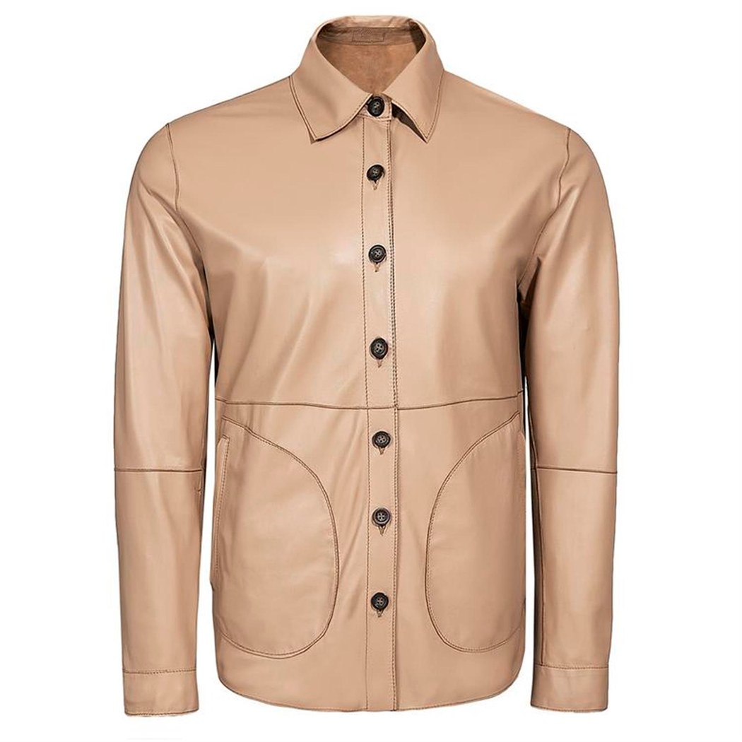 Maynor Erkek Çift Taraflı Deri Gömlek Ceket