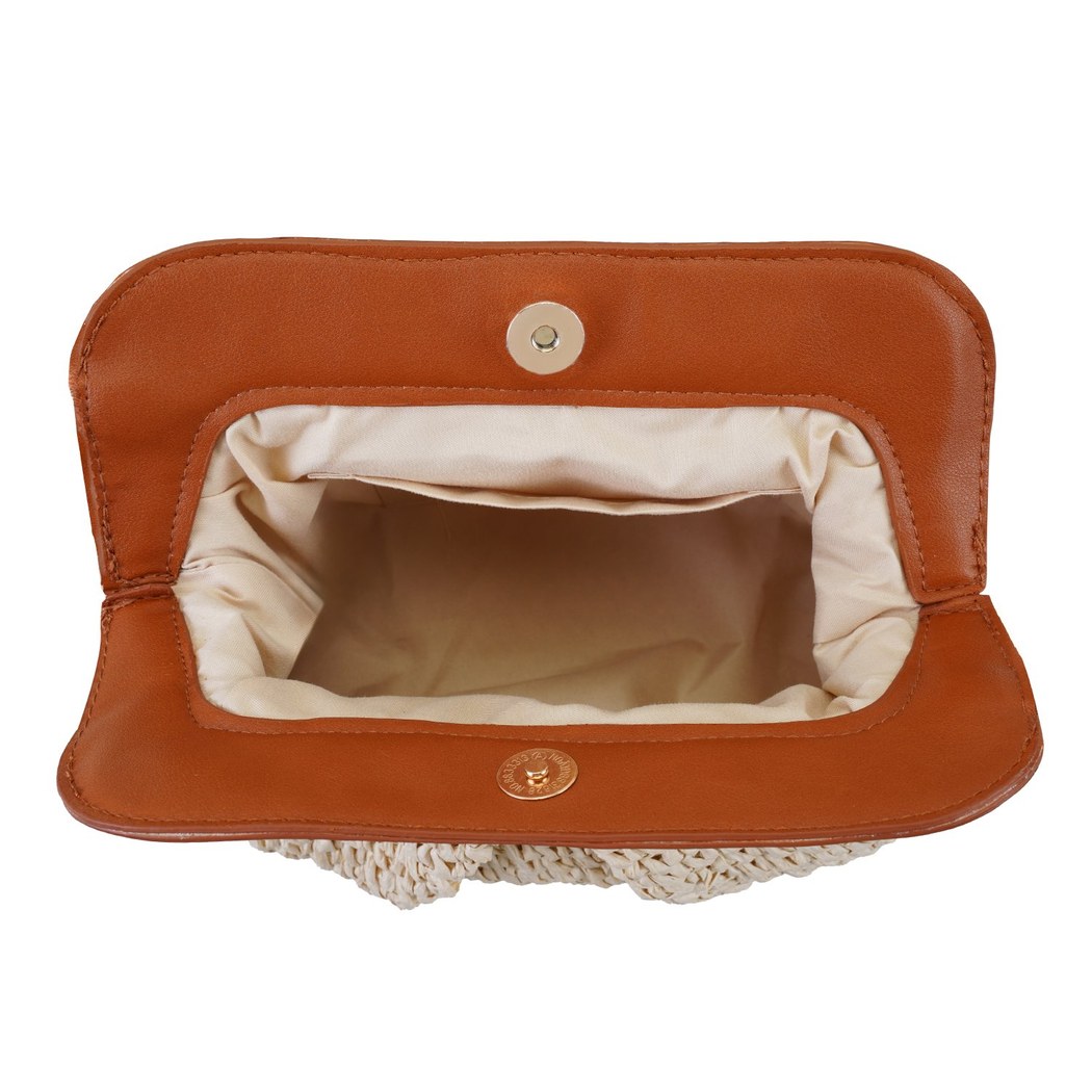 Melany Bej Kadın Hasır Omuz Çantası