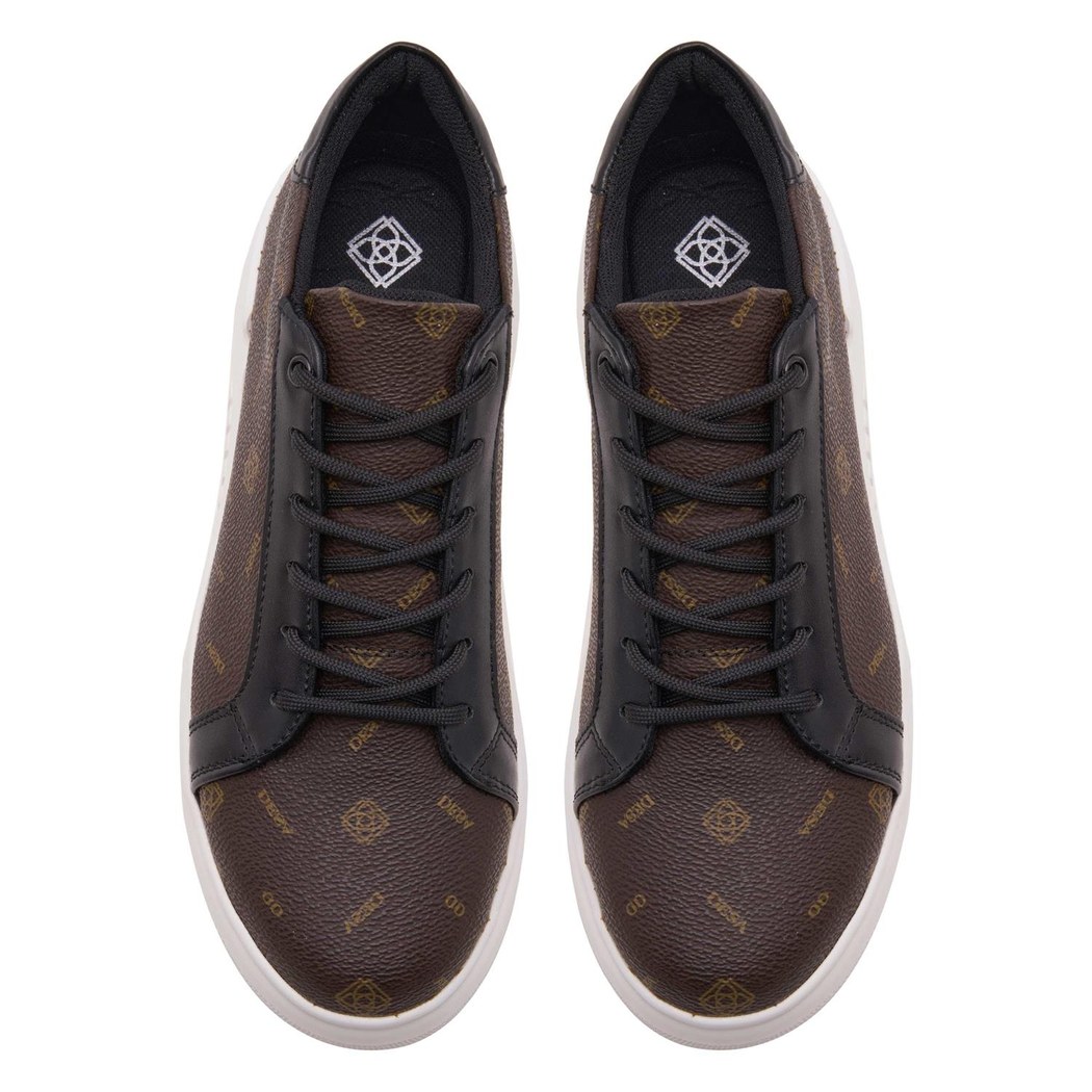 Mellas Siyah Kadın Monogram Spor Ayakkabı