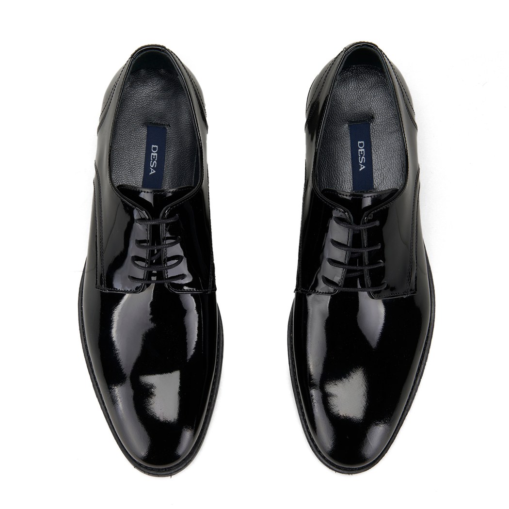 Merlin Siyah Erkek Klasik Rugan Deri Ayakkabı