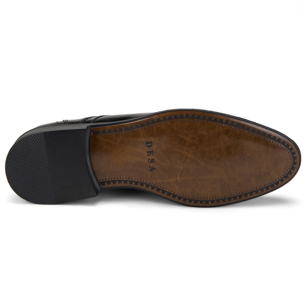 Merlin Siyah Erkek Klasik Rugan Deri Ayakkabı