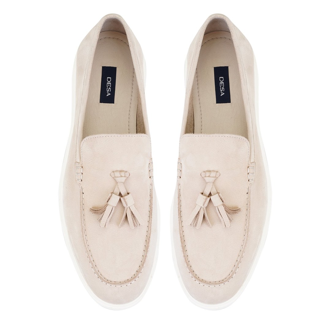 Miles Bej Erkek Nubuk Deri Loafer