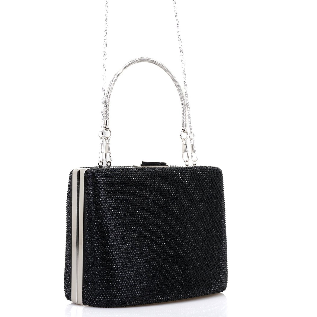 Missy Siyah Kadın Taşlı Gece Abiye Çanta