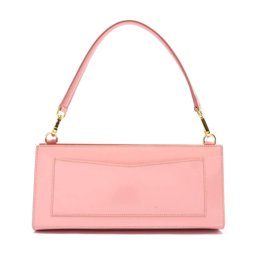 Miuna Pudra Kadın Rugan Deri El Çantası