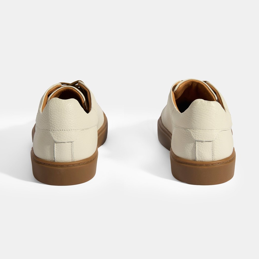 Monikar Bej Erkek Deri Bağcıklı Günlük Ayakkabı