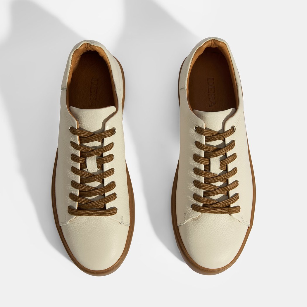 Monikar Bej Erkek Deri Bağcıklı Günlük Ayakkabı