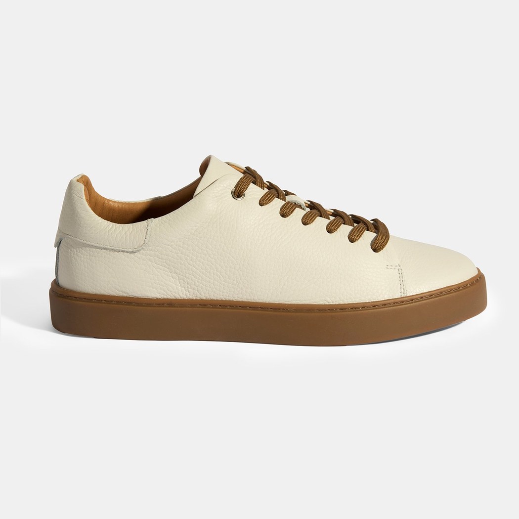 Monikar Bej Erkek Deri Bağcıklı Günlük Ayakkabı