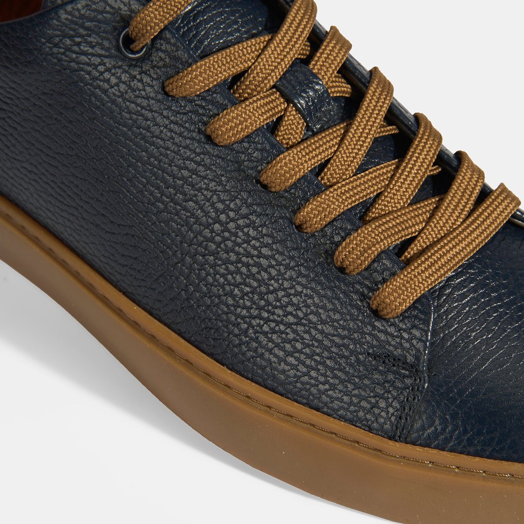 Monikar Lacivert Erkek Deri Bağcıklı Günlük Ayakkabı