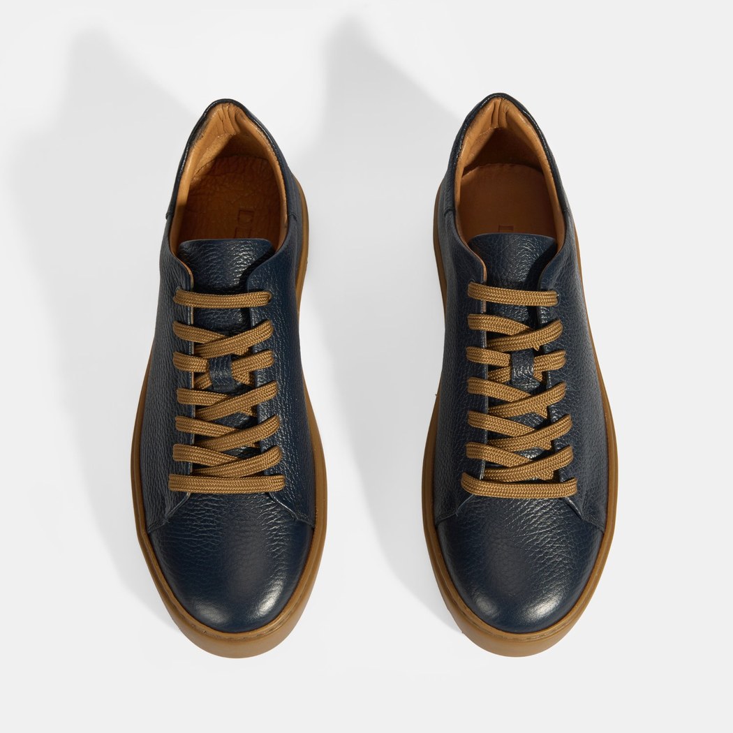 Monikar Lacivert Erkek Deri Bağcıklı Günlük Ayakkabı