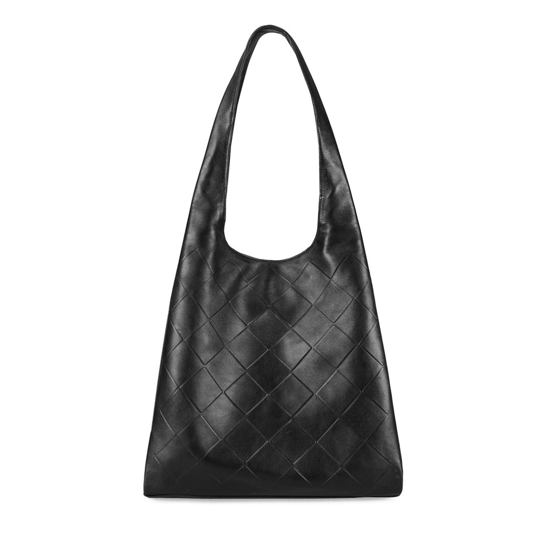 Monogram Baskılı Kadın Deri Omuz Çantası