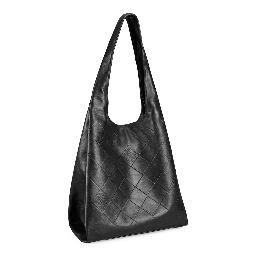 Monogram Baskılı Kadın Deri Omuz Çantası