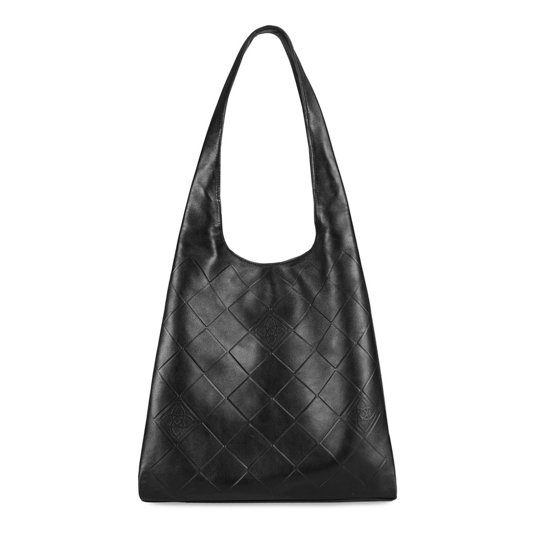 Monogram Baskılı Kadın Deri Omuz Çantası