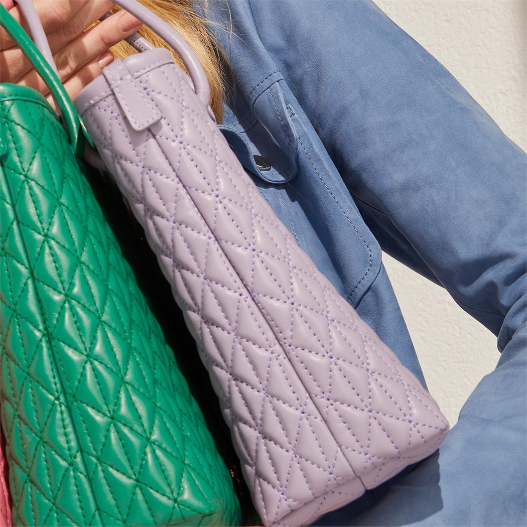 Mor Amelia Kadın Deri Omuz Askılı Çanta