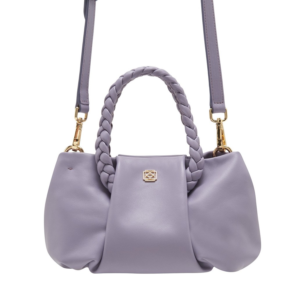 Mor Anemone Kadın Deri Omuz Askılı Çanta
