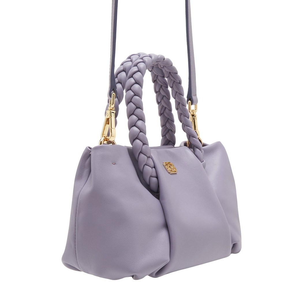 Mor Anemone Kadın Deri Omuz Askılı Çanta