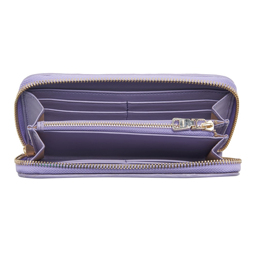 Mor Kapitone Kadın Deri Cüzdan