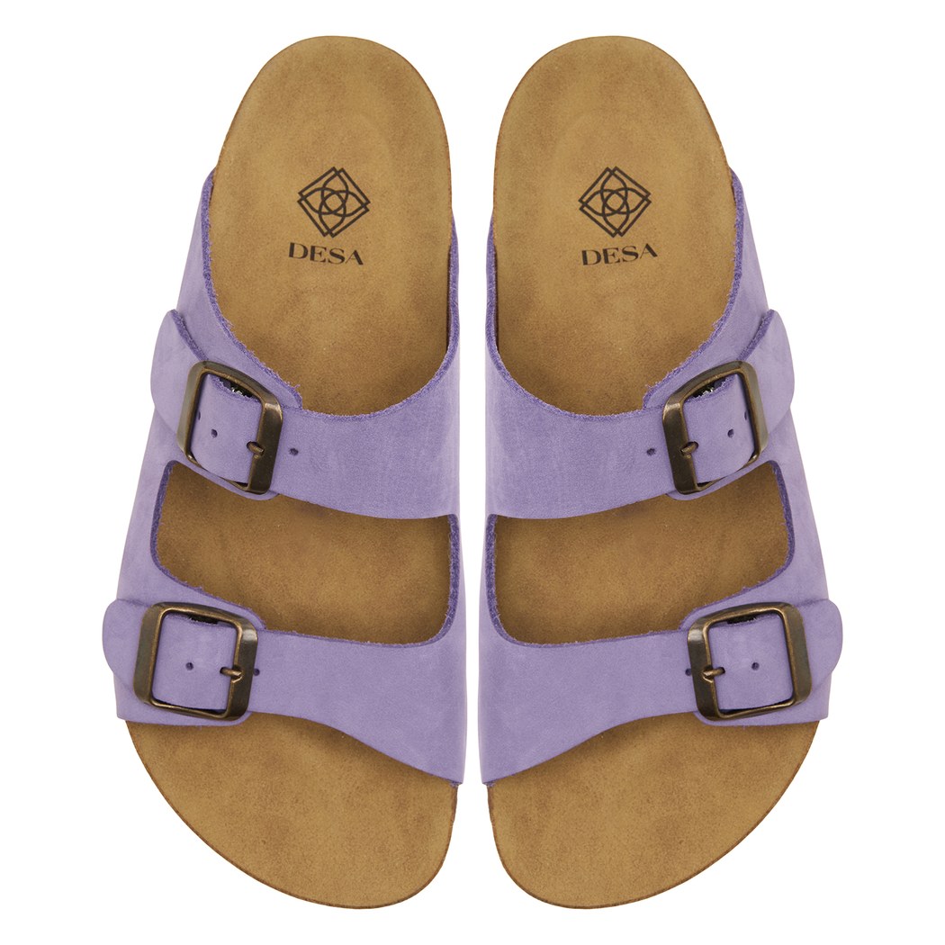 Mor Majori Kadın Deri Terlik