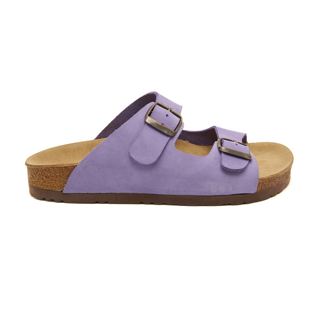 Mor Majori Kadın Deri Terlik