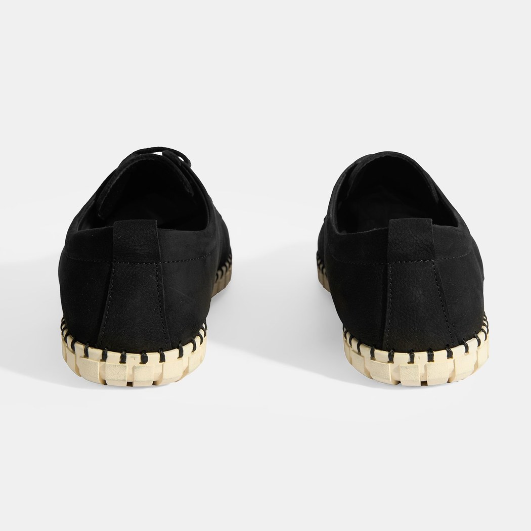 Moriya Siyah Erkek Deri Bağcıklı Günlük Ayakkabı