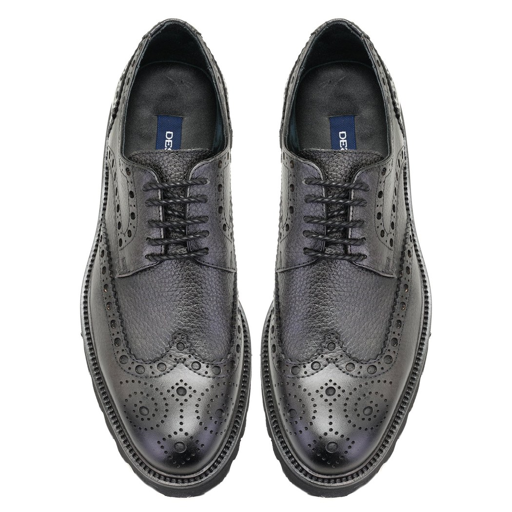 Myron Siyah Erkek Deri Günlük Ayakkabı