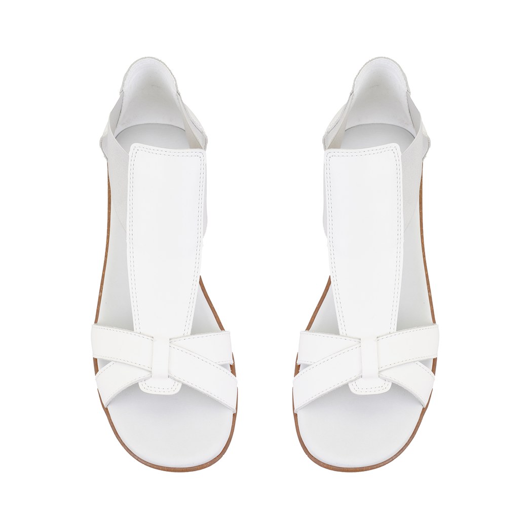 Nadine Beyaz Kadın DesaComfort Deri Sandalet