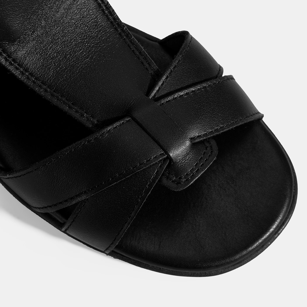 Nadine Siyah Kadın DesaComfort Deri Sandalet