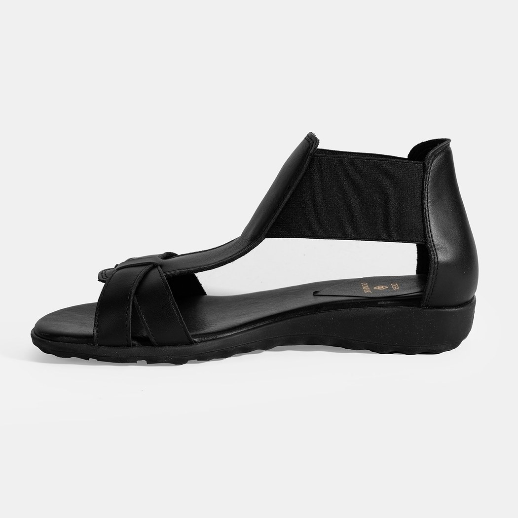 Nadine Siyah Kadın DesaComfort Deri Sandalet