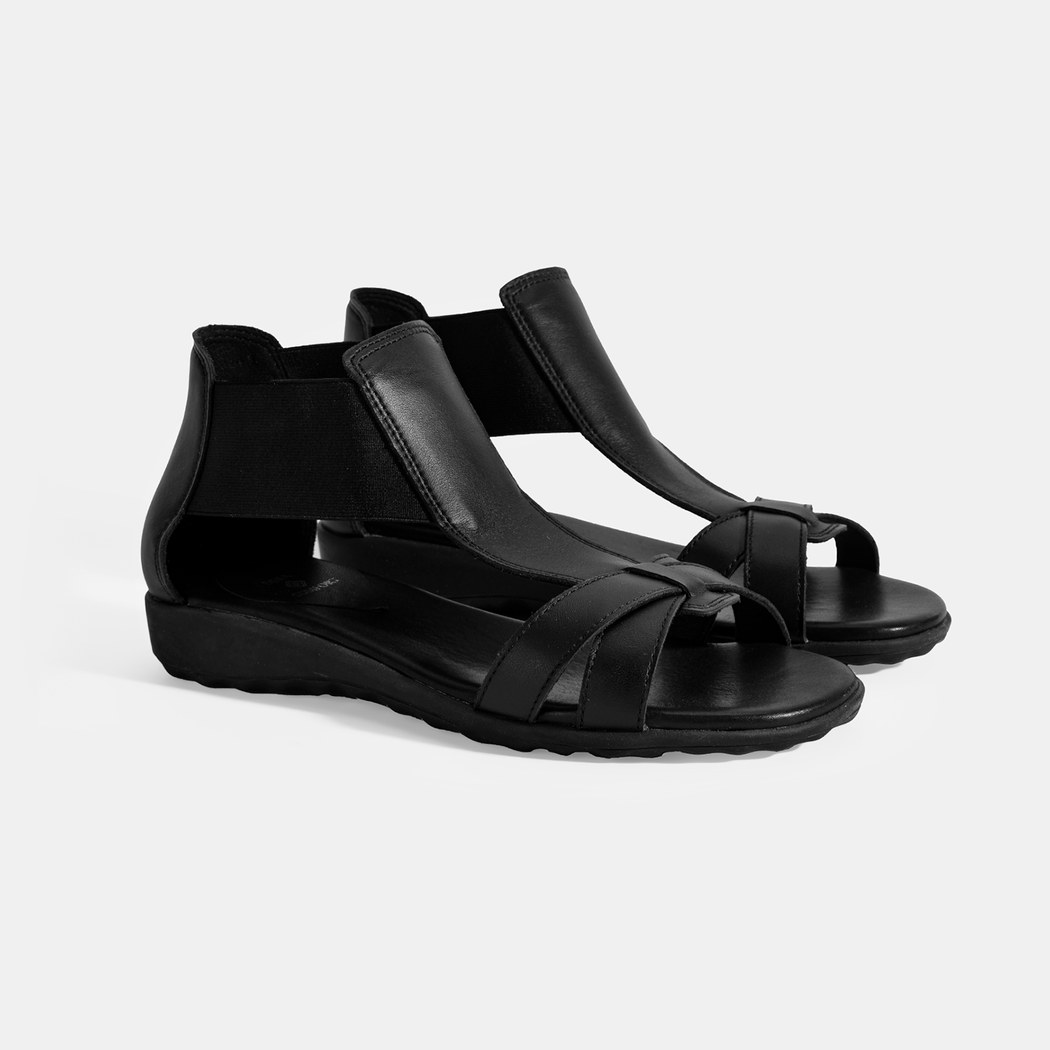 Nadine Siyah Kadın DesaComfort Deri Sandalet